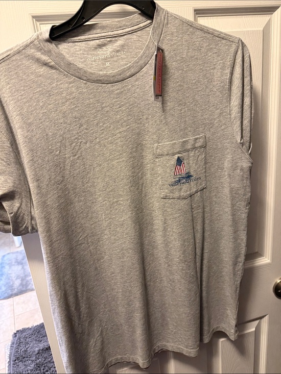 Vineyard Vines Other - Vineyard Vines Heather Gray Short-Sleeve Pocket Tee with Sailboat Patch